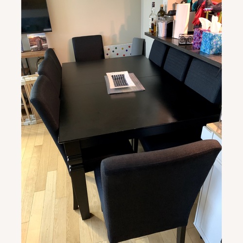 Used Wayfair Winston Porter Expandable Dining Table & 8 Chairs for sale on AptDeco