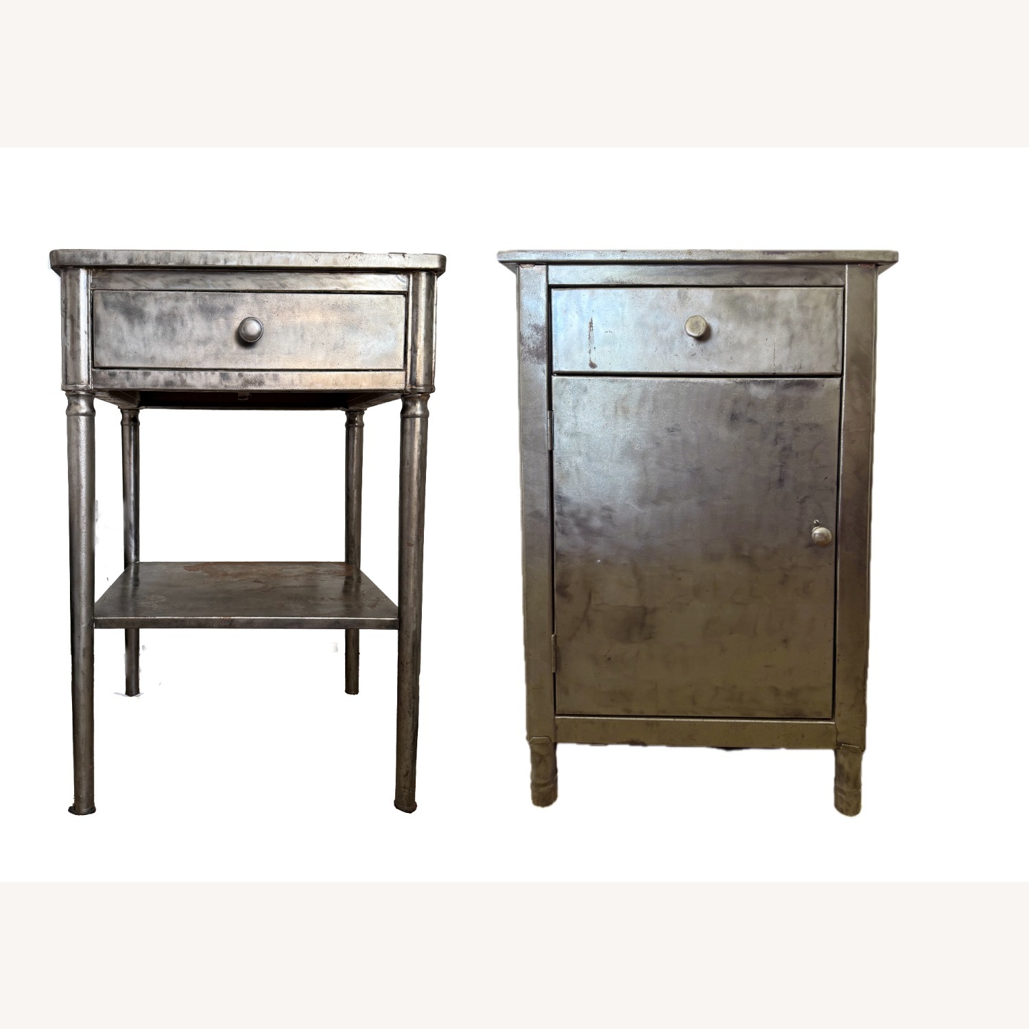 Rare Vintage Doehler Metal Nightstands - image-1