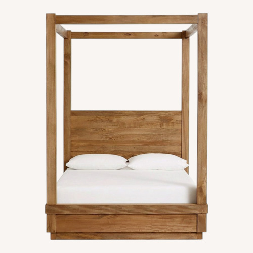 Used Pottery Barn Oakleigh Canopy Bed Queen Bed for sale on AptDeco