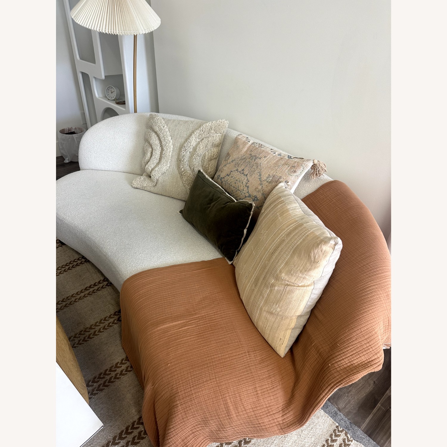 Kartell Lunam White Boucle 3+ Seater Sofa - image-3