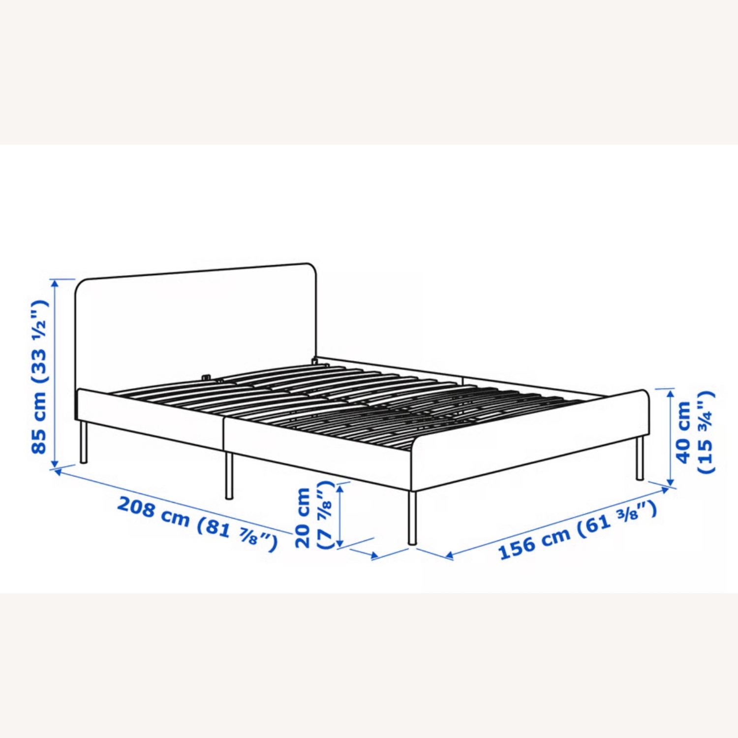 IKEA SLATTUM Queen Size Bed Frame - image-5