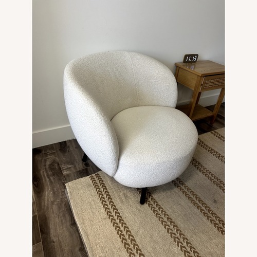 Used Kartell Lunam White Boucle Accent Chair for sale on AptDeco
