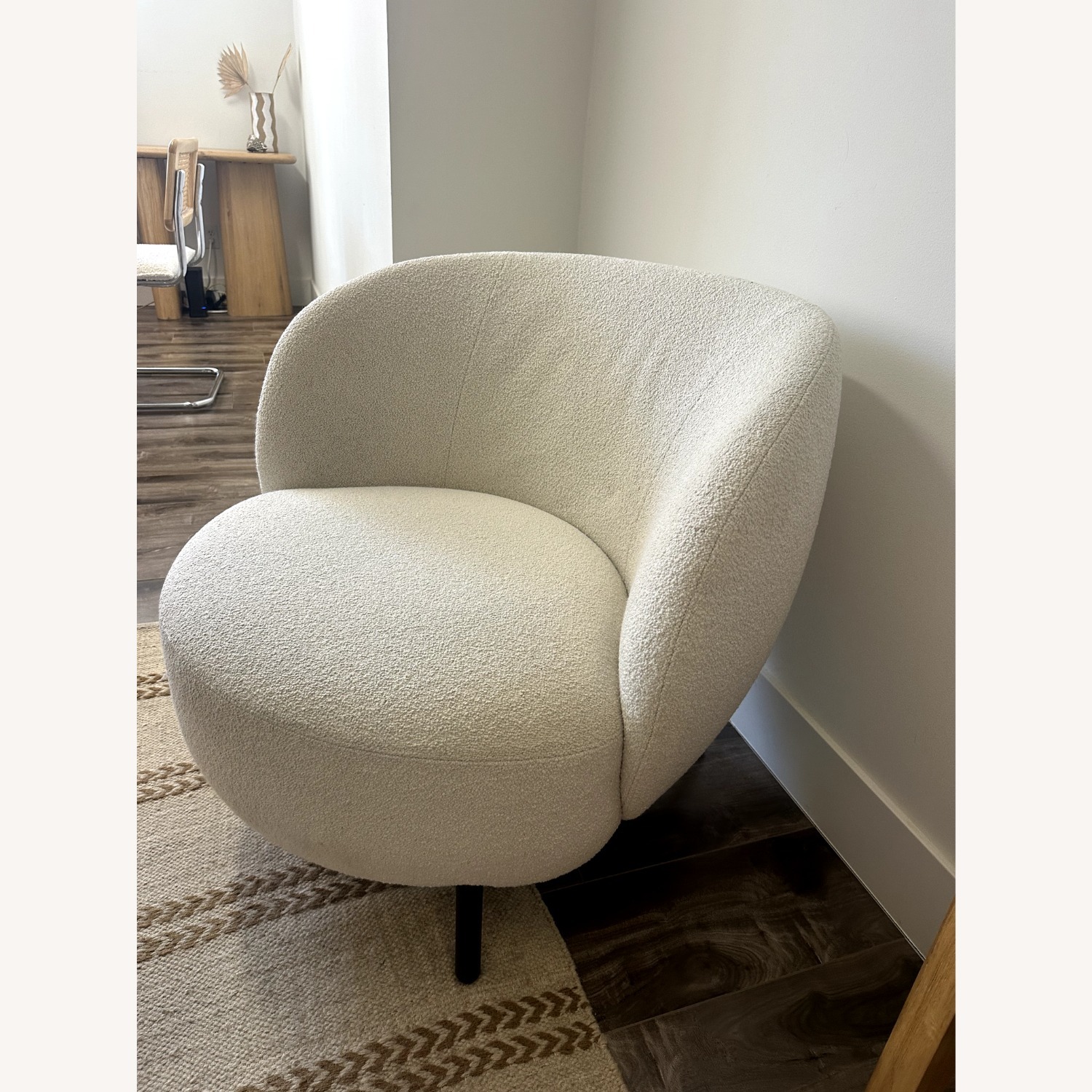 Kartell Lunam White Boucle Accent Chair - image-3