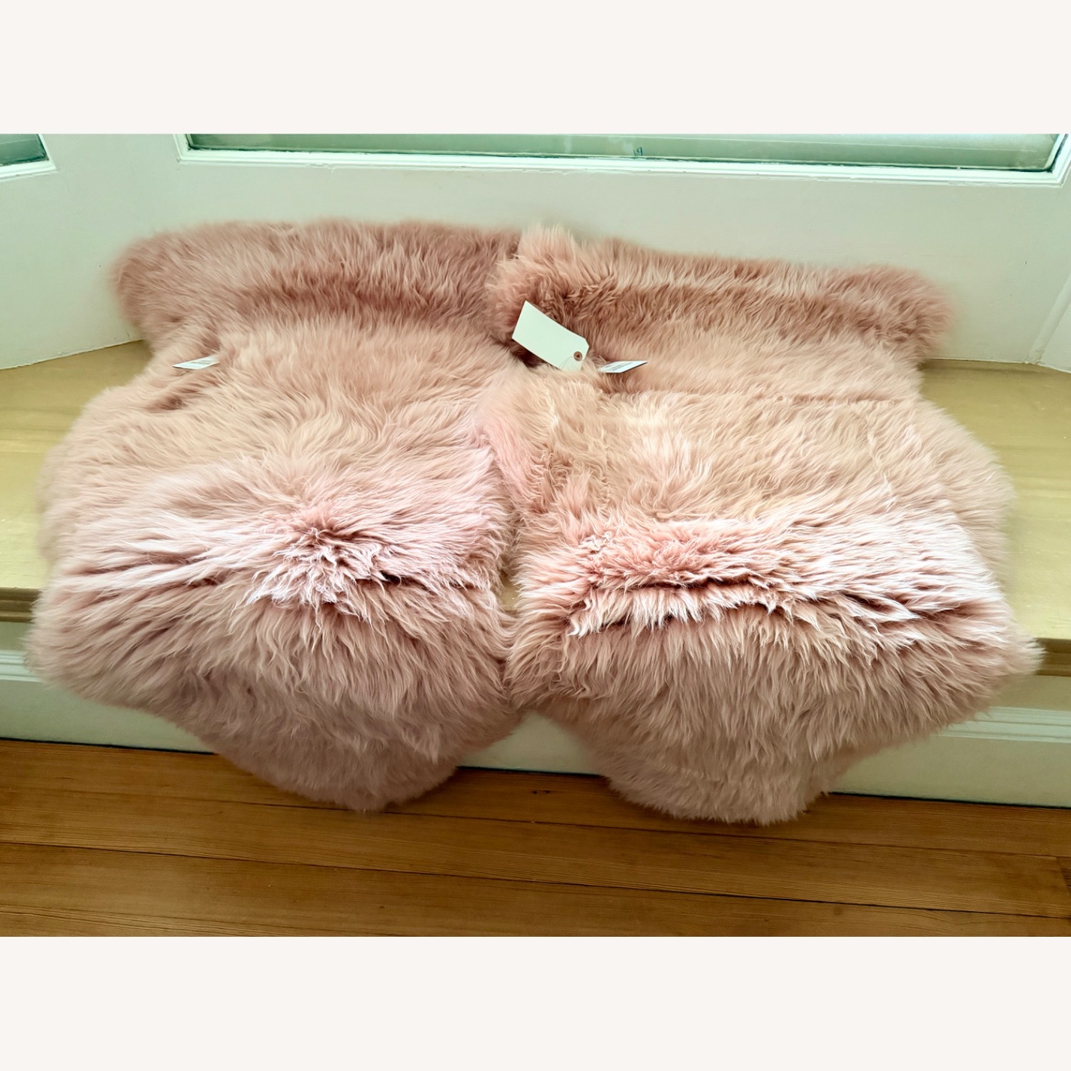 Fiore by Auskin Dark Rose Sheepskin Rugs Set of 2 NWT - image-4