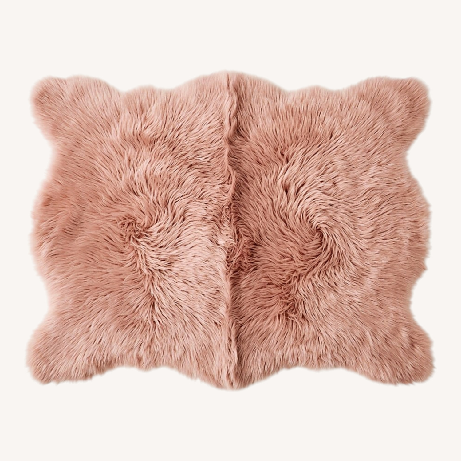 Fiore by Auskin Dark Rose Sheepskin Rugs Set of 2 NWT - image-0