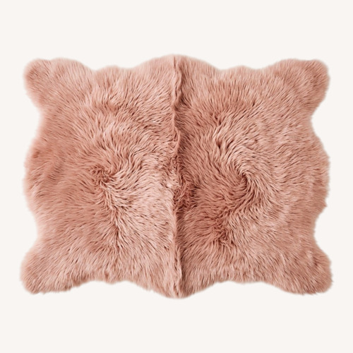Used Fiore by Auskin Dark Rose Sheepskin Rugs Set of 2 NWT for sale on AptDeco