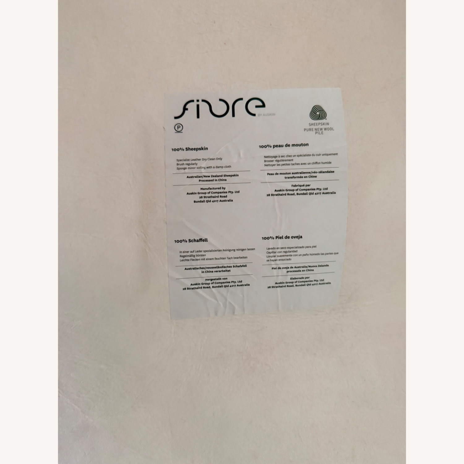 Fiore by Auskin Dark Rose Sheepskin Rugs Set of 2 NWT - image-2