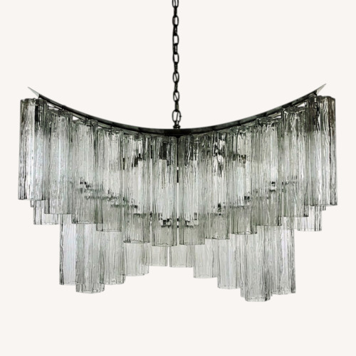 Used 1st Dibs Large Midcentury Italian Glass Chandelier for sale on AptDeco
