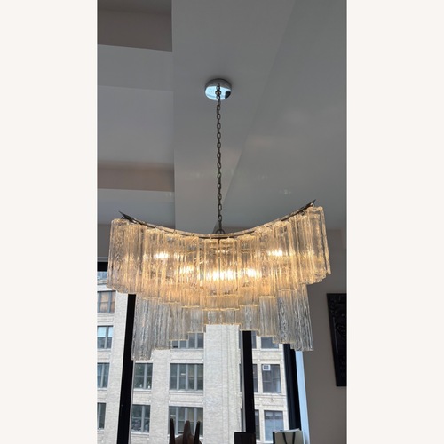 Used 1st Dibs Large Midcentury Italian Glass Chandelier for sale on AptDeco
