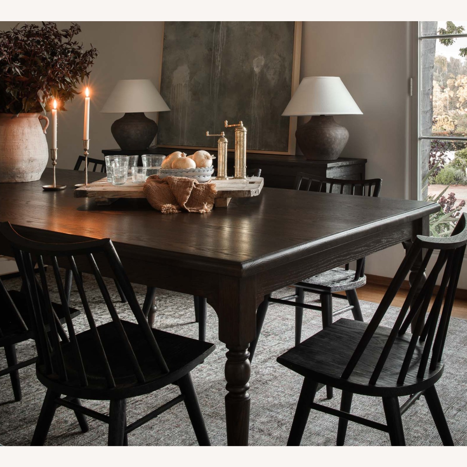 Shoppe Amber Interiors Black Wood Dining Chairs - image-4