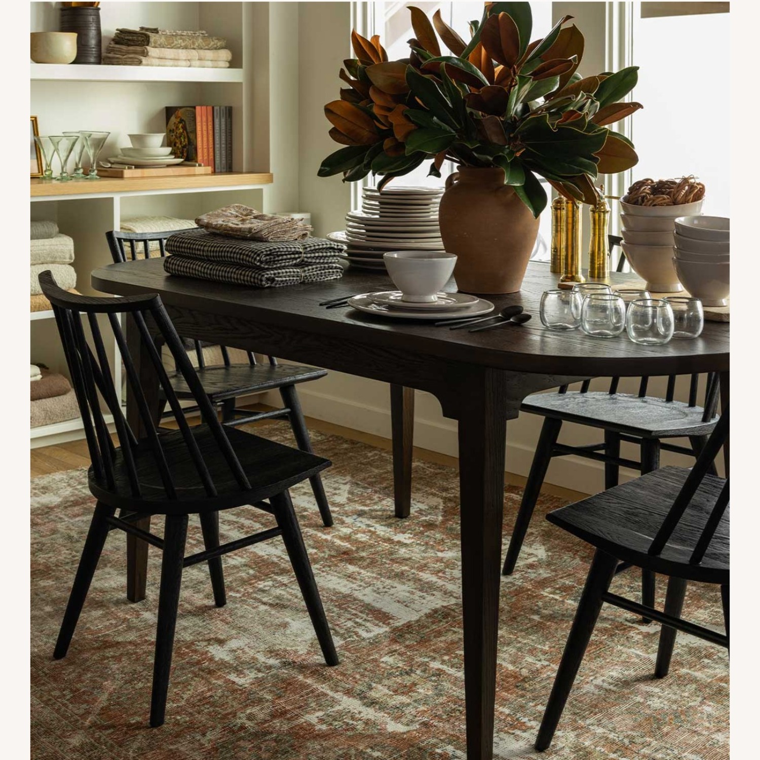 Shoppe Amber Interiors Black Wood Dining Chairs - image-5
