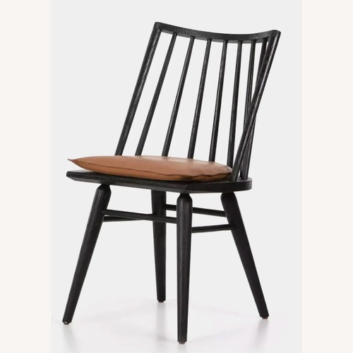 Used Shoppe Amber Interiors Black Wood Dining Chairs for sale on AptDeco