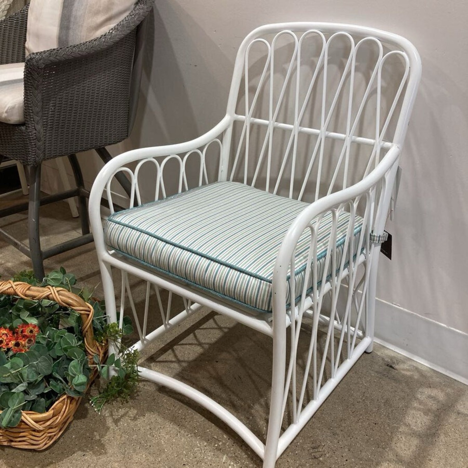 Woodard Cane Arm Chair Outdoor - image-2