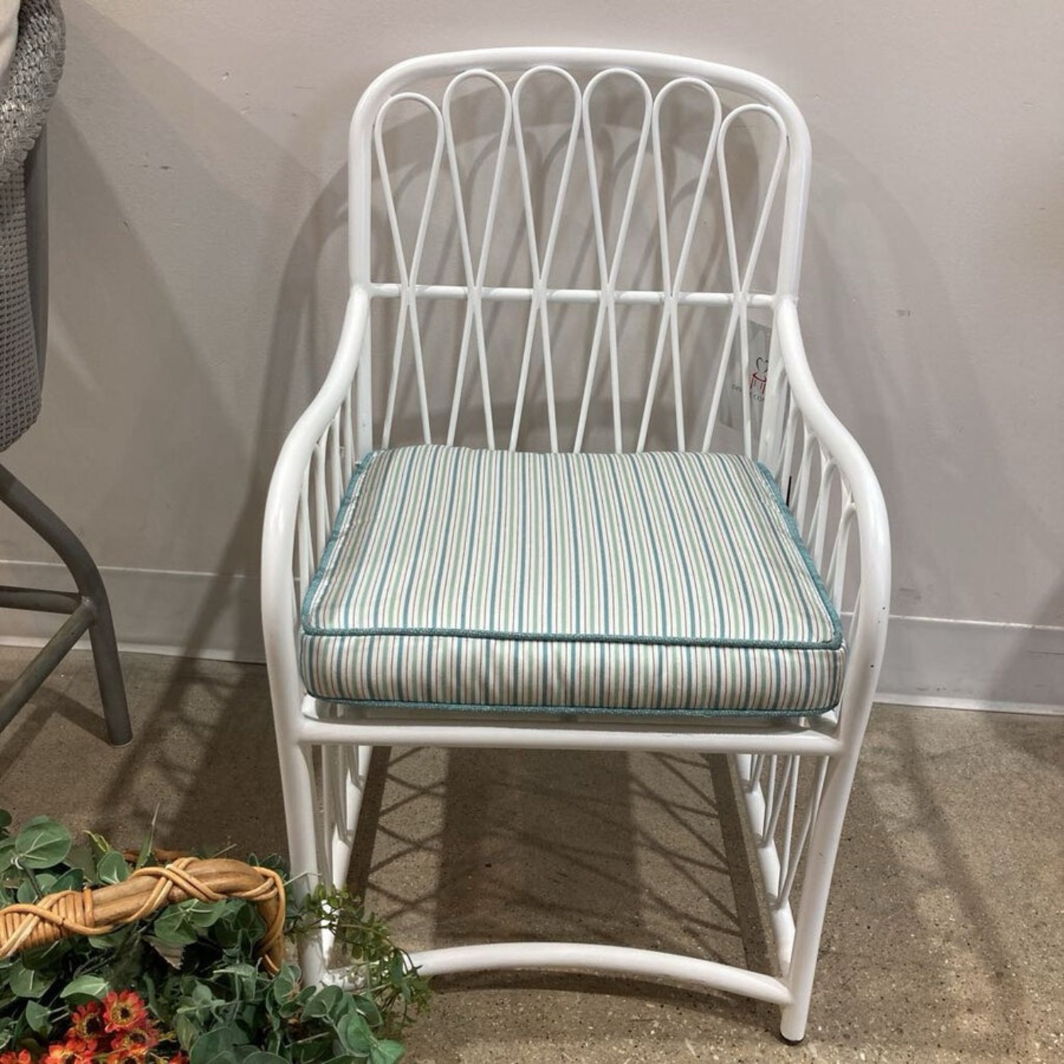 Woodard Cane Arm Chair Outdoor - image-3