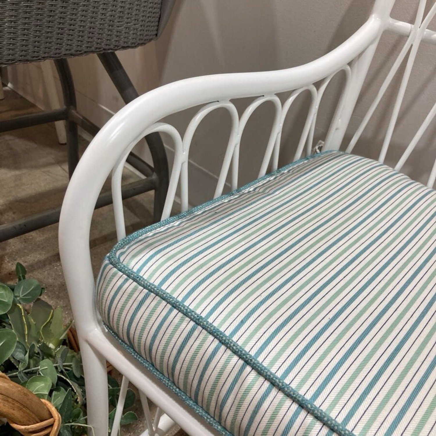 Woodard Cane Arm Chair Outdoor - image-5