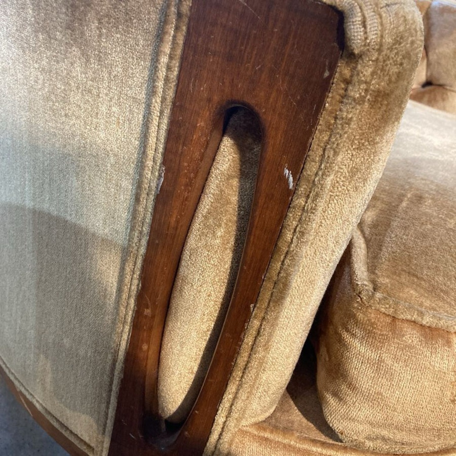 Vintage Hollywood Regency Highback Tufted Chair - image-6