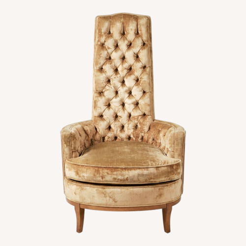 Used Vintage Hollywood Regency Highback Tufted Chair for sale on AptDeco