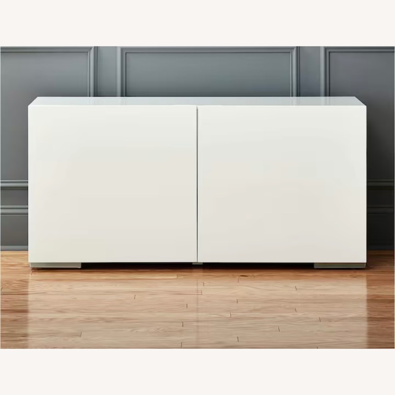 CB2 Fuel Gloss White Lacquer Sideboard - image-1
