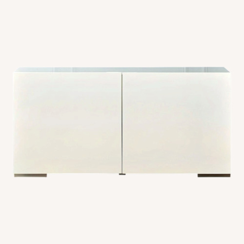 Used CB2 Fuel Gloss White Lacquer Sideboard for sale on AptDeco