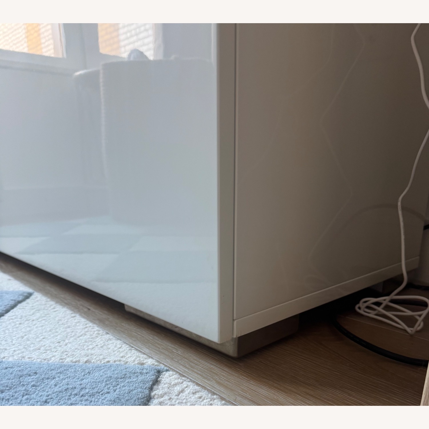 CB2 Fuel Gloss White Lacquer Sideboard - image-7