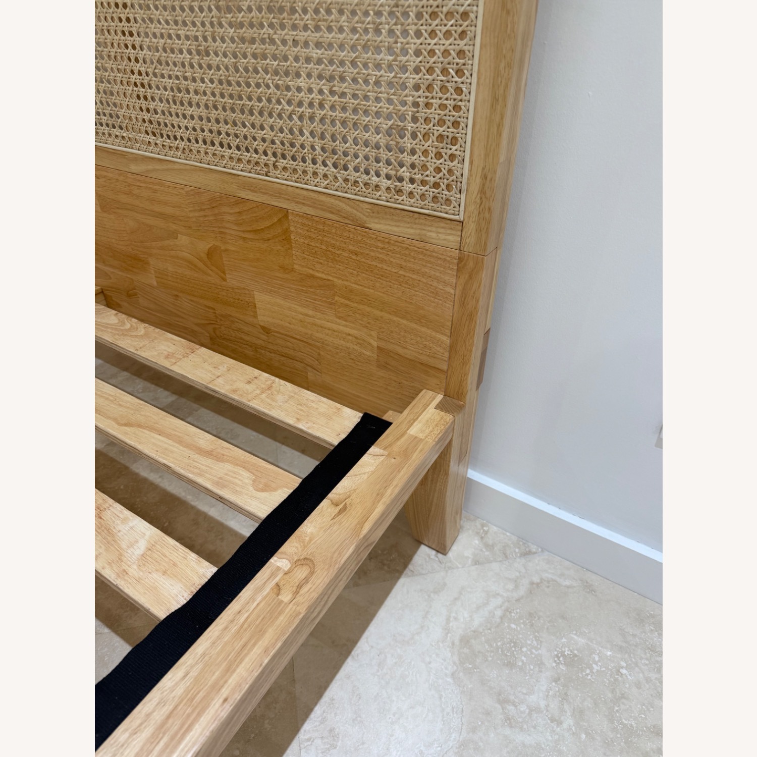 Natural Wood Queen Bed - image-6