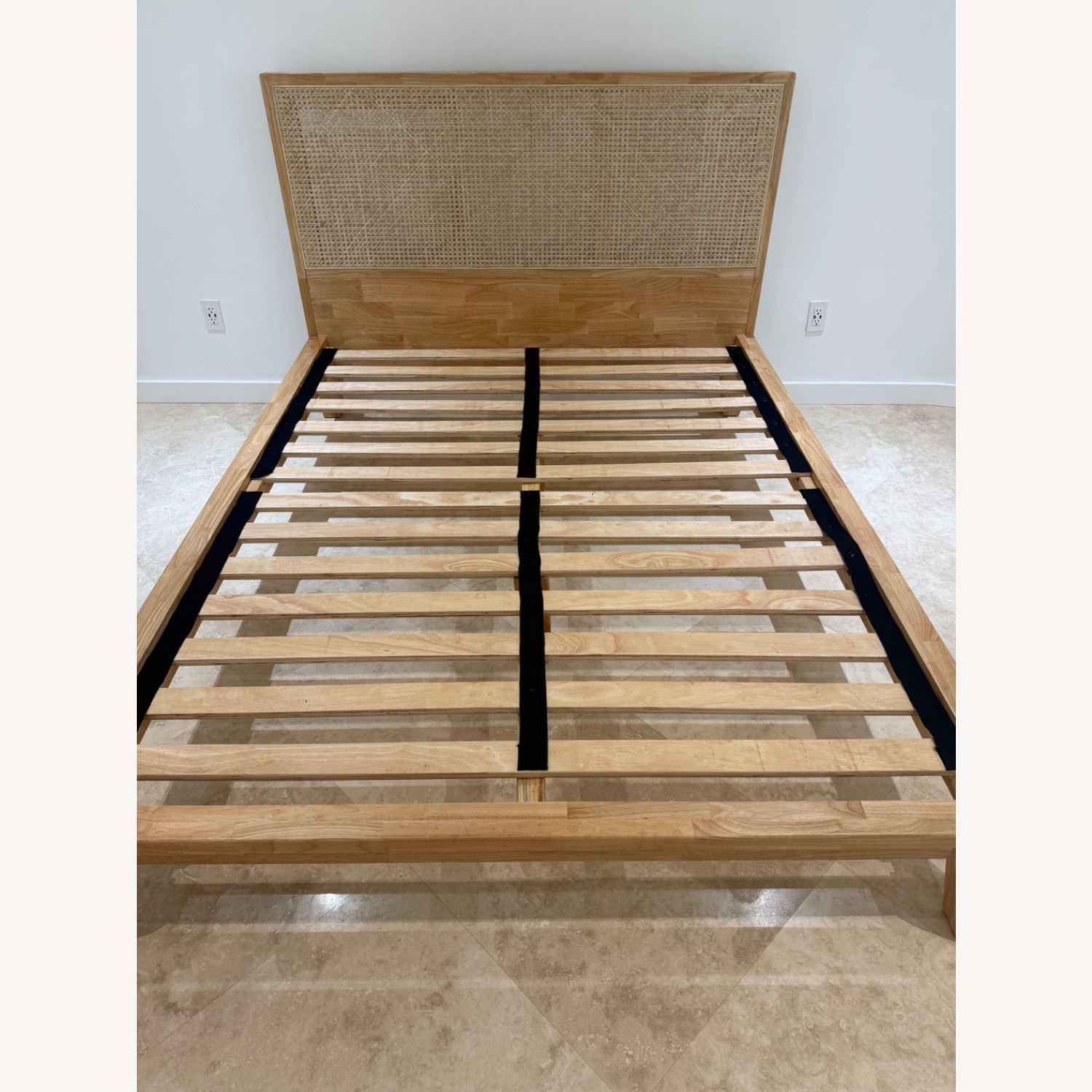 Natural Wood Queen Bed - image-4