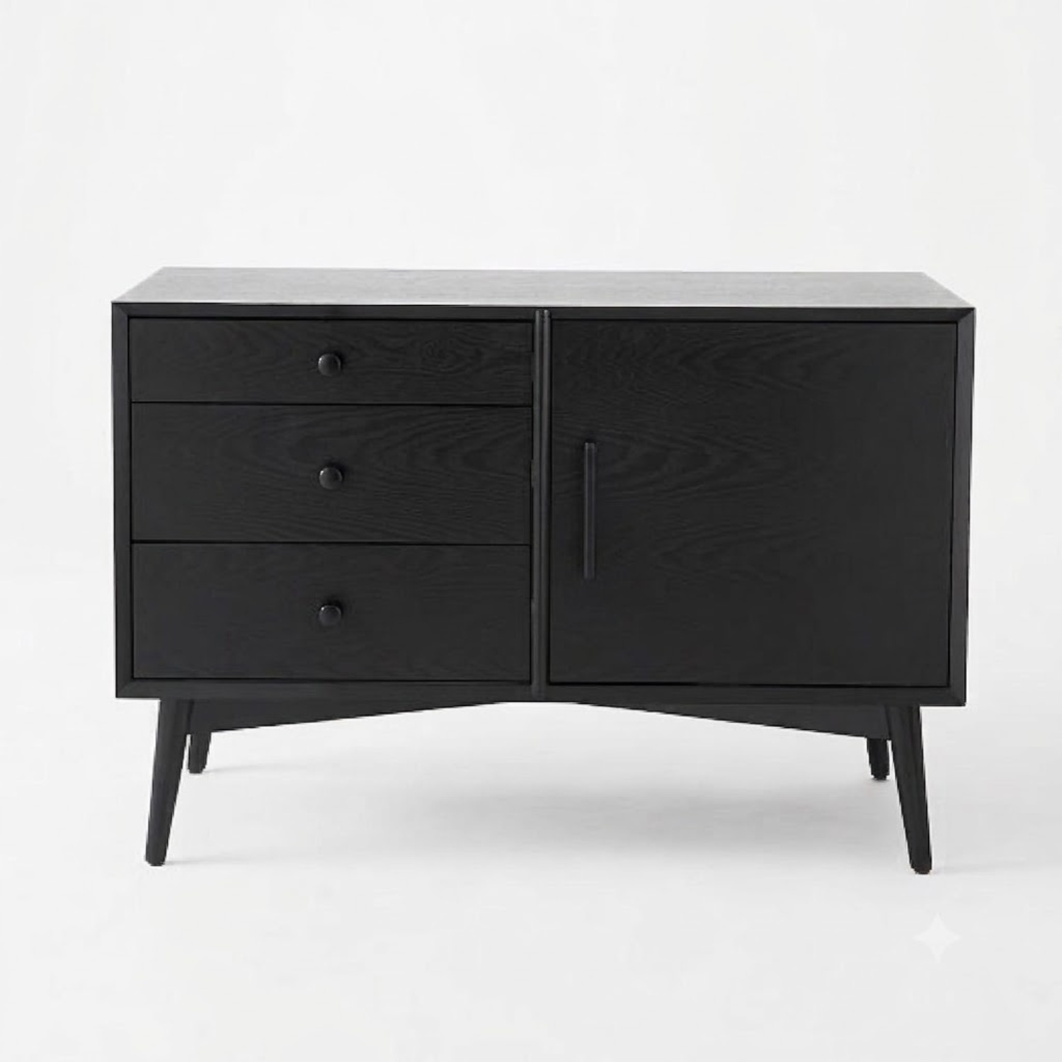 West Elm Mid-Century Dark Brown Media Storage - image-4