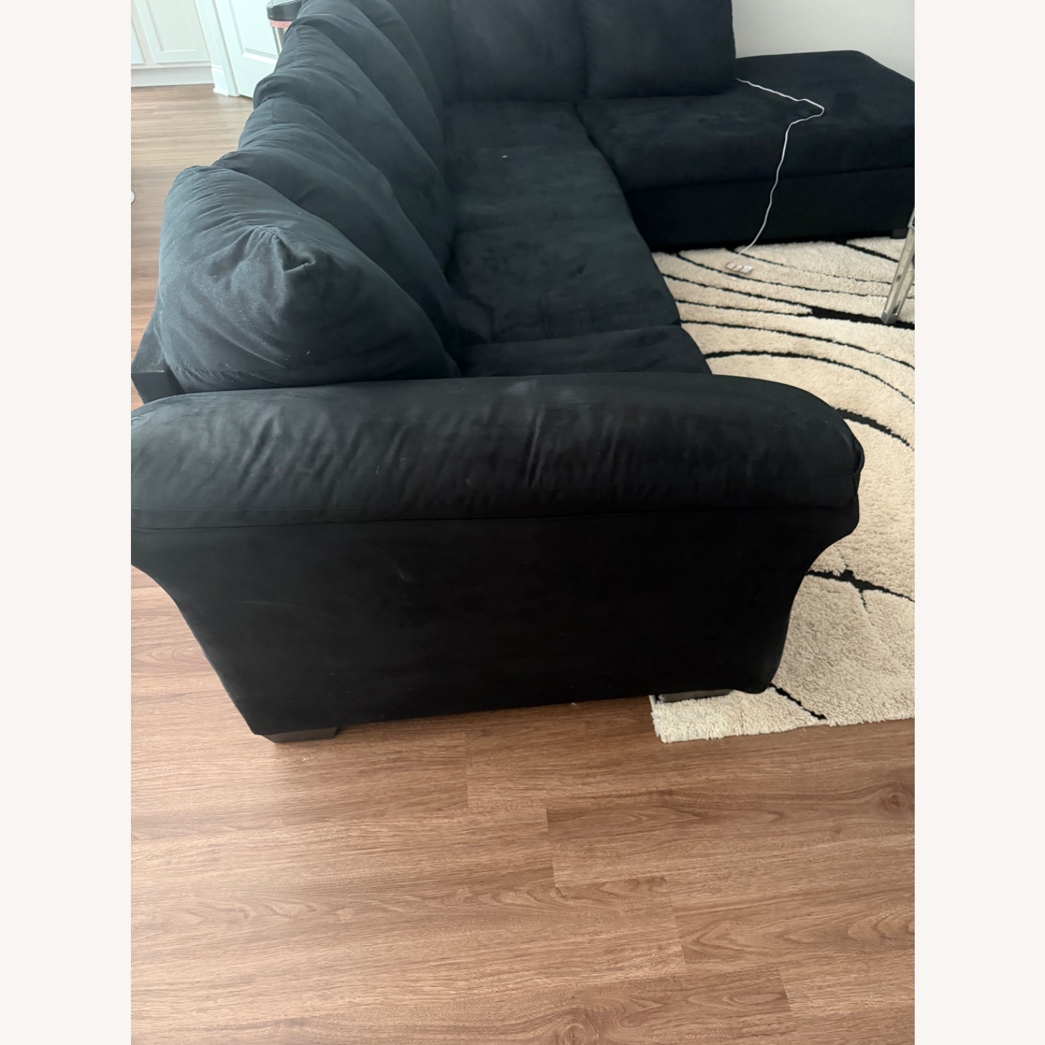 Darcy Black Fabric 2 Piece Sectional - image-3