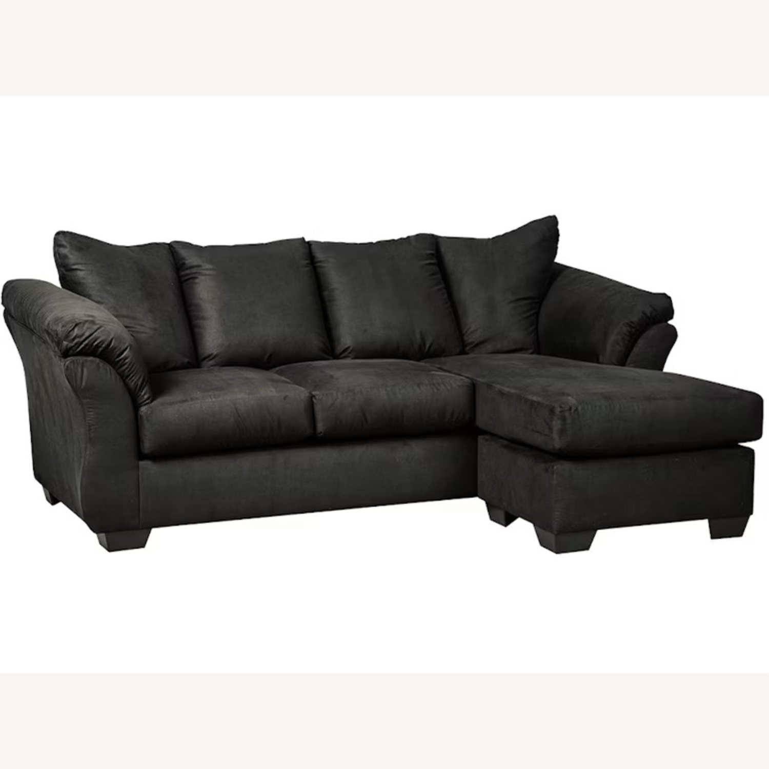 Darcy Black Fabric 2 Piece Sectional - image-6