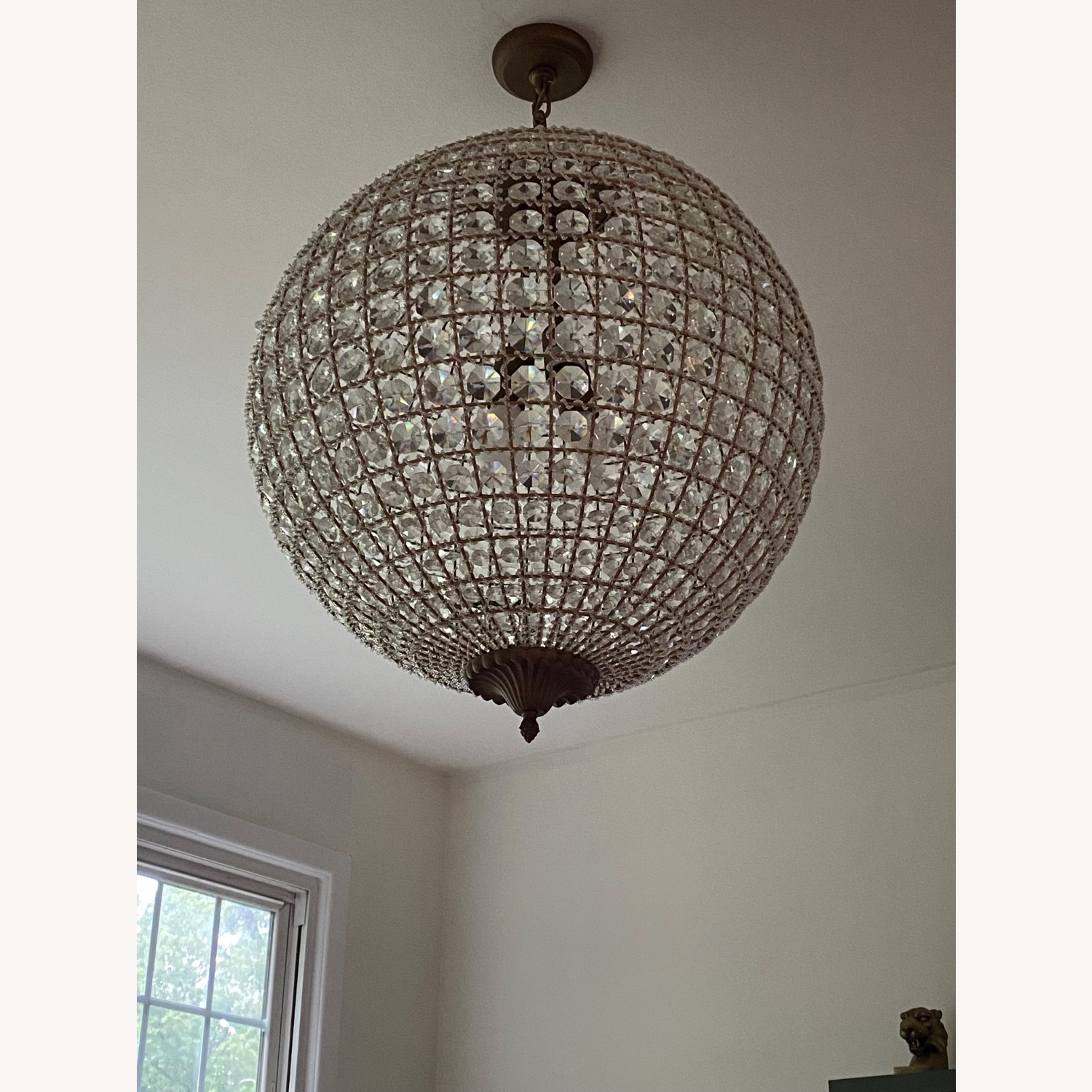 Arhaus Poppy Brass and Glass Large Chandelier - image-5
