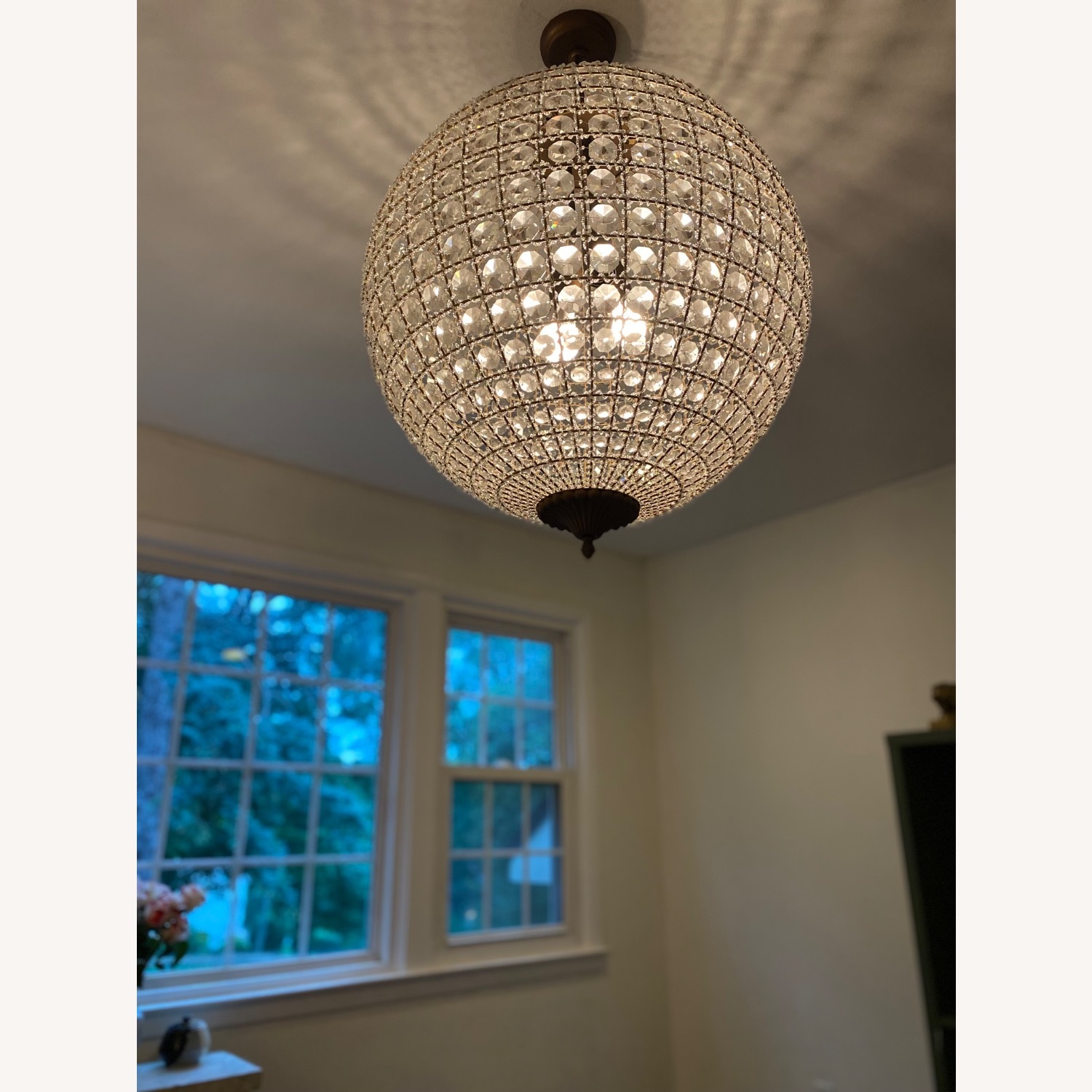 Arhaus Poppy Brass and Glass Large Chandelier - image-2