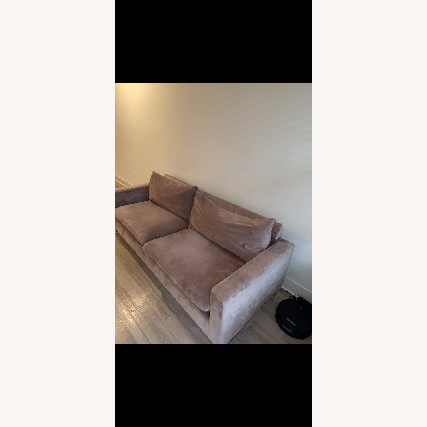 Pink Suede 3+ Seater Sofa - image-3