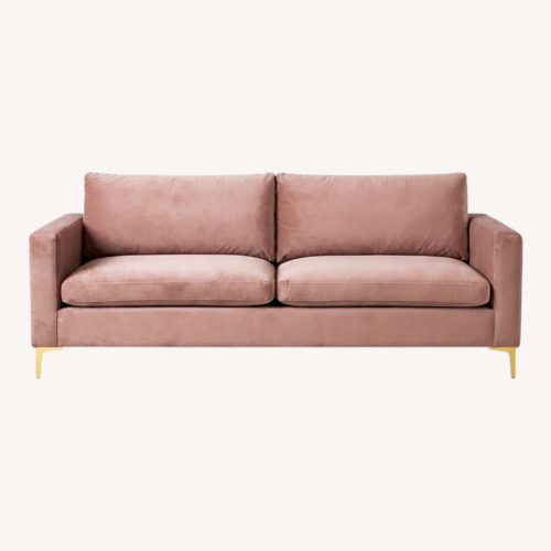 Used Pink Suede 3+ Seater Sofa for sale on AptDeco