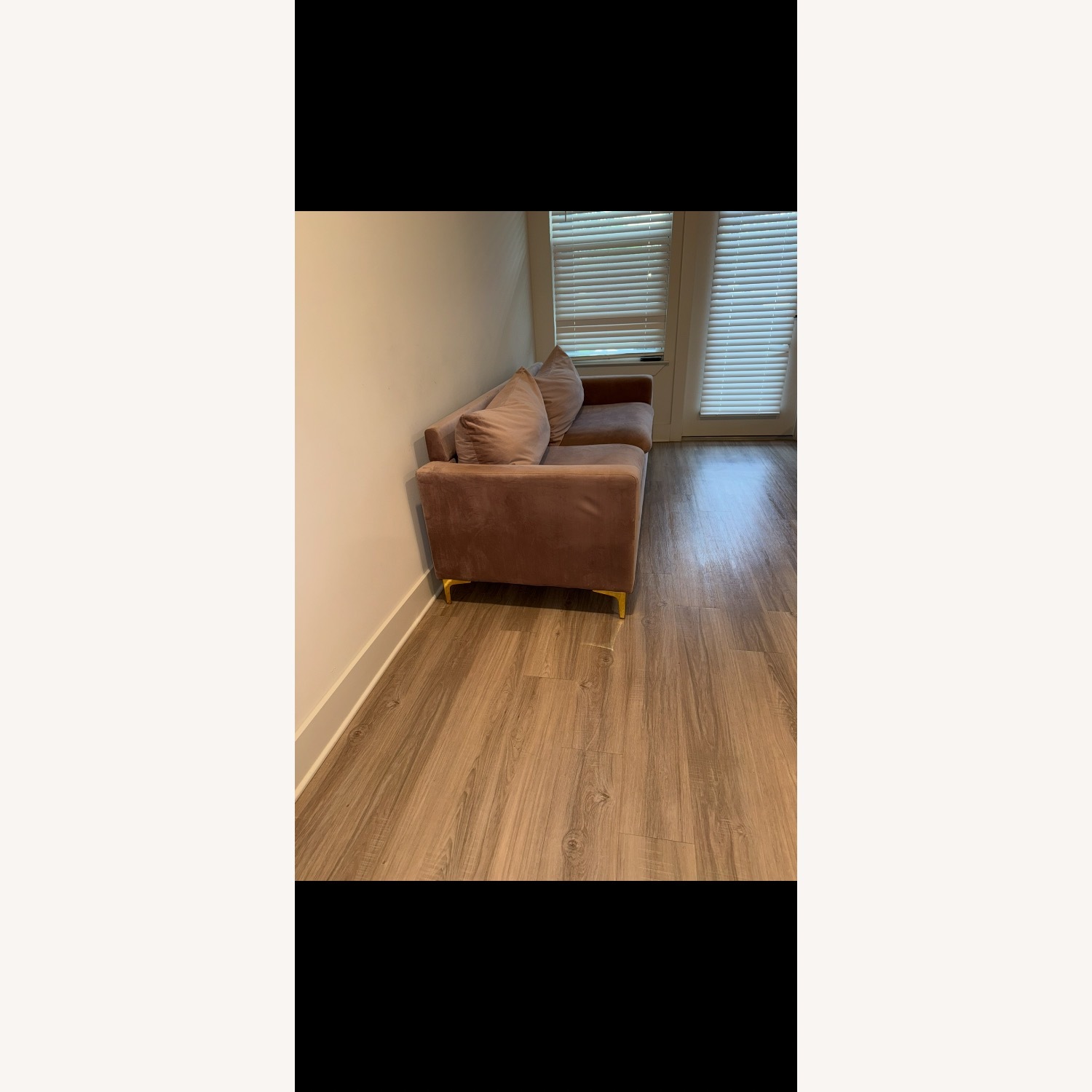 Pink Suede 3+ Seater Sofa - image-2