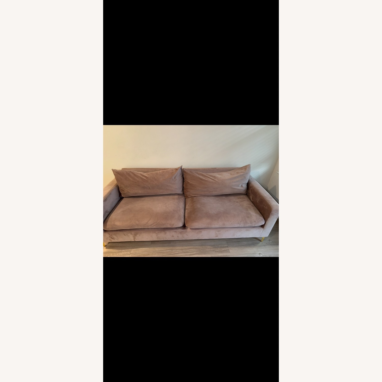 Pink Suede 3+ Seater Sofa - image-1
