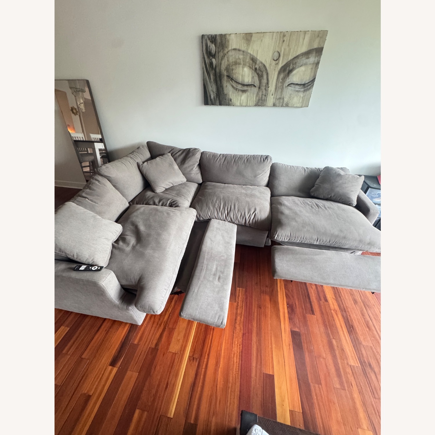 Dream Gray Power Reclining Modular Sectional - image-3