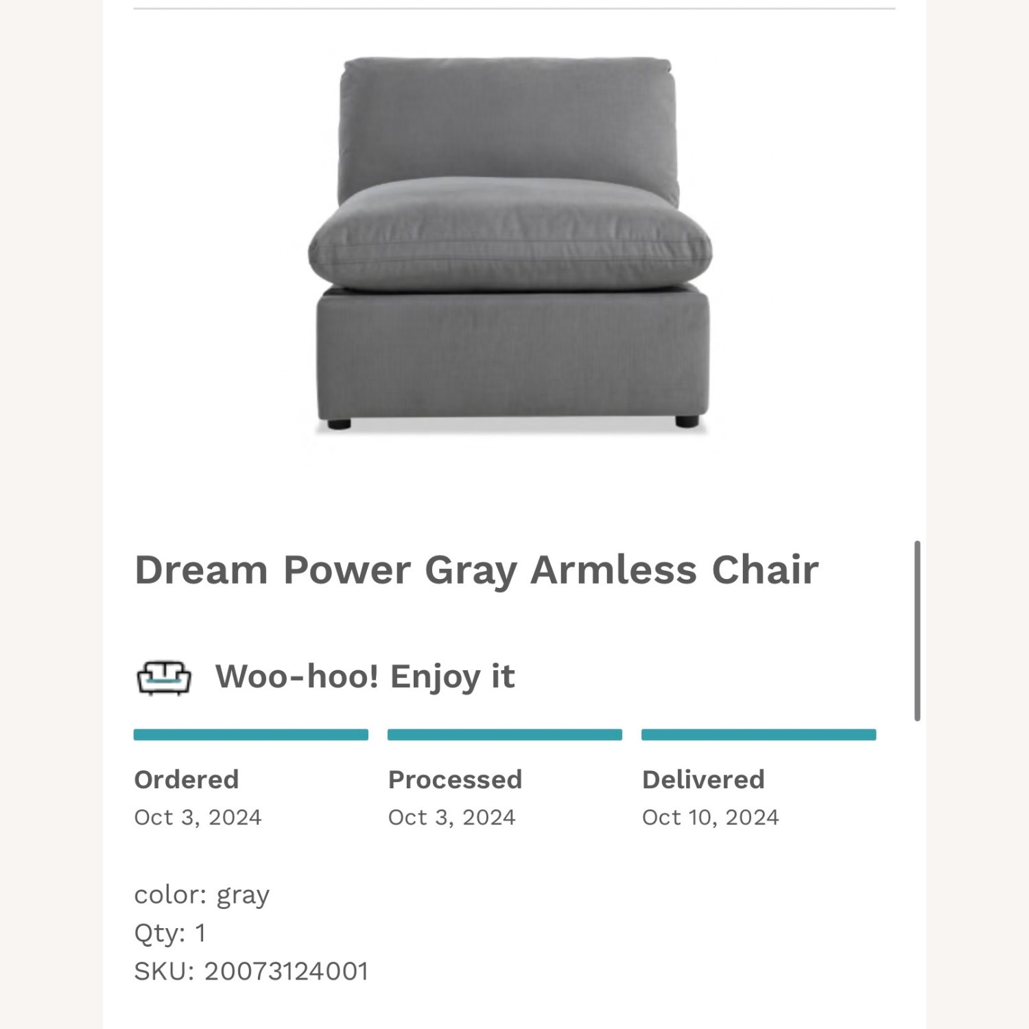 Dream Gray Power Reclining Modular Sectional - image-5