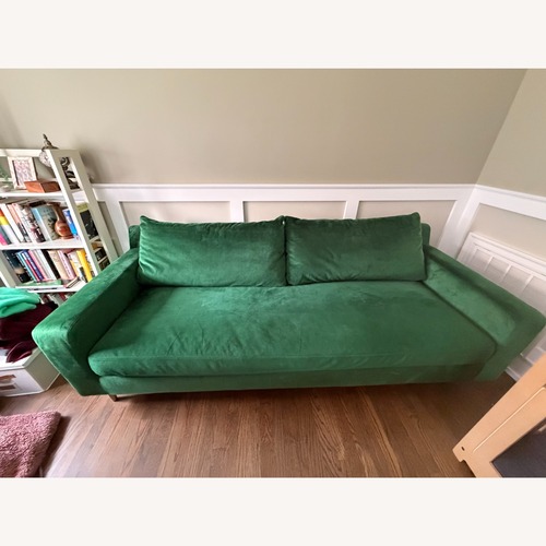 Used Interior Define Sloane Green Velvet 3-Seat Sofa for sale on AptDeco
