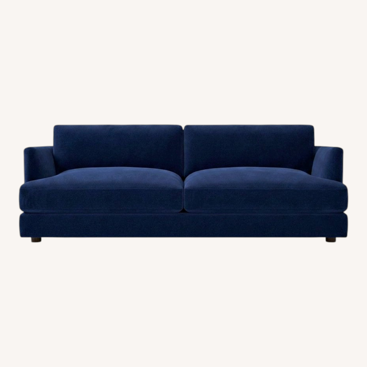 West Elm Haven Blue Fabric 2 Seater Sofa - image-0