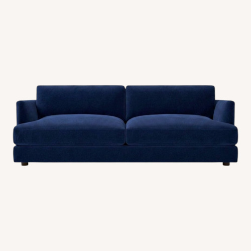 Used West Elm Haven Blue Fabric 2 Seater Sofa for sale on AptDeco