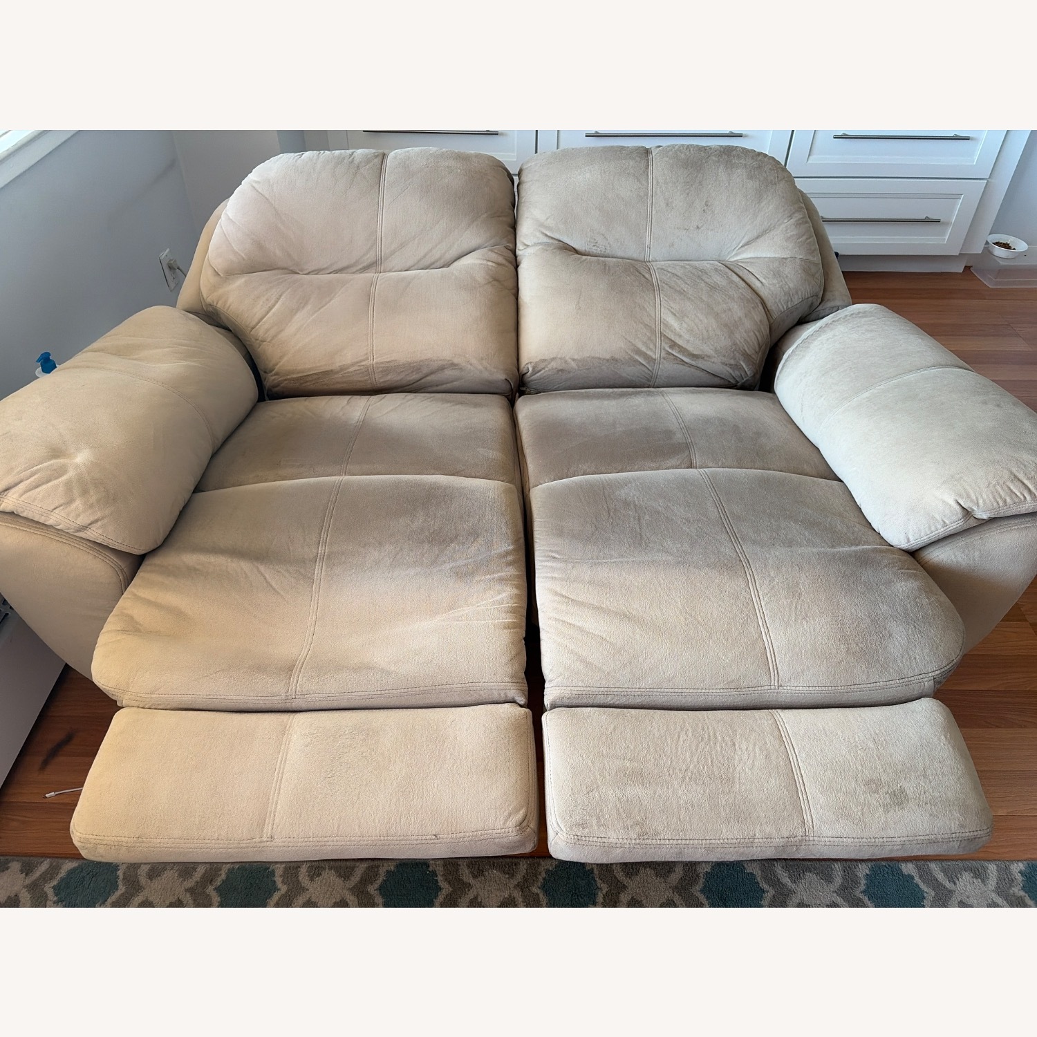 Ashley Furniture Natural Microsuede 2 Seater Sofa - image-2