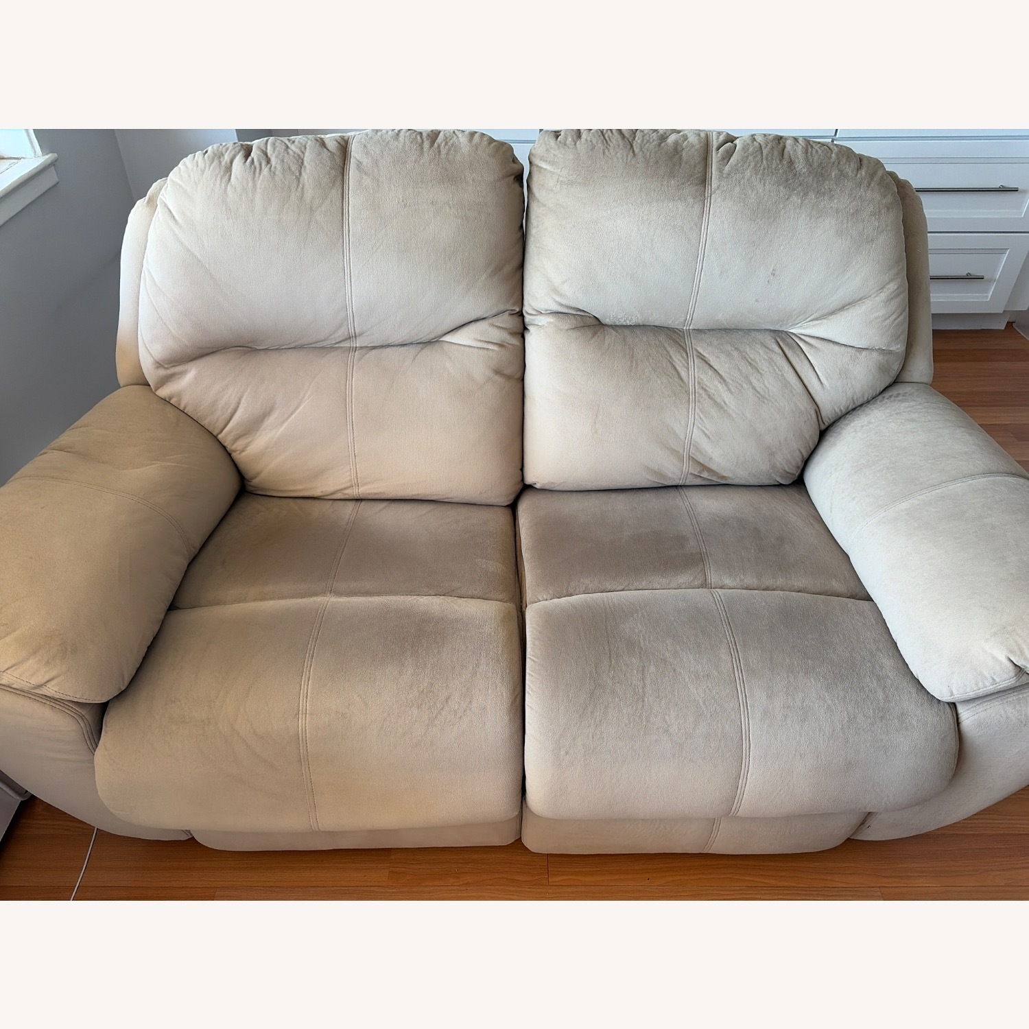 Ashley Furniture Natural Microsuede 2 Seater Sofa - image-1