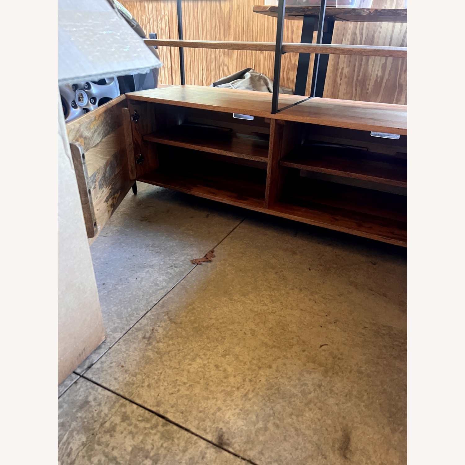 West Elm Natural Industrial Solid Wood Modular Media Console - image-4