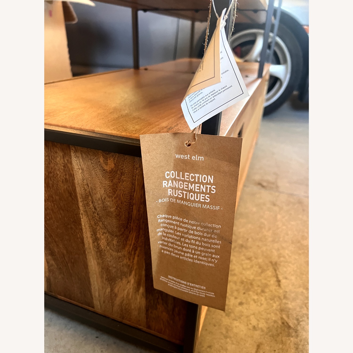 West Elm Natural Industrial Solid Wood Modular Media Console - image-2