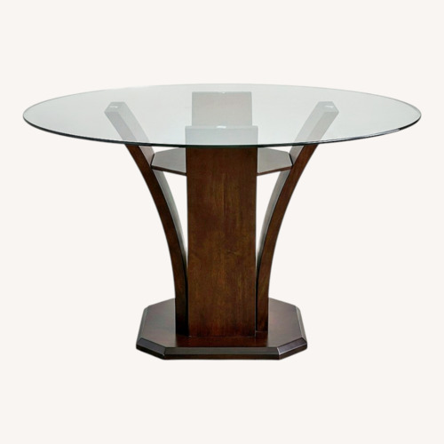 Used Dark Brown Glass Dining Table for sale on AptDeco