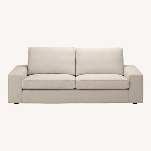 Used IKEA Kivik White Fabric 2 Seater Sofa for sale on AptDeco