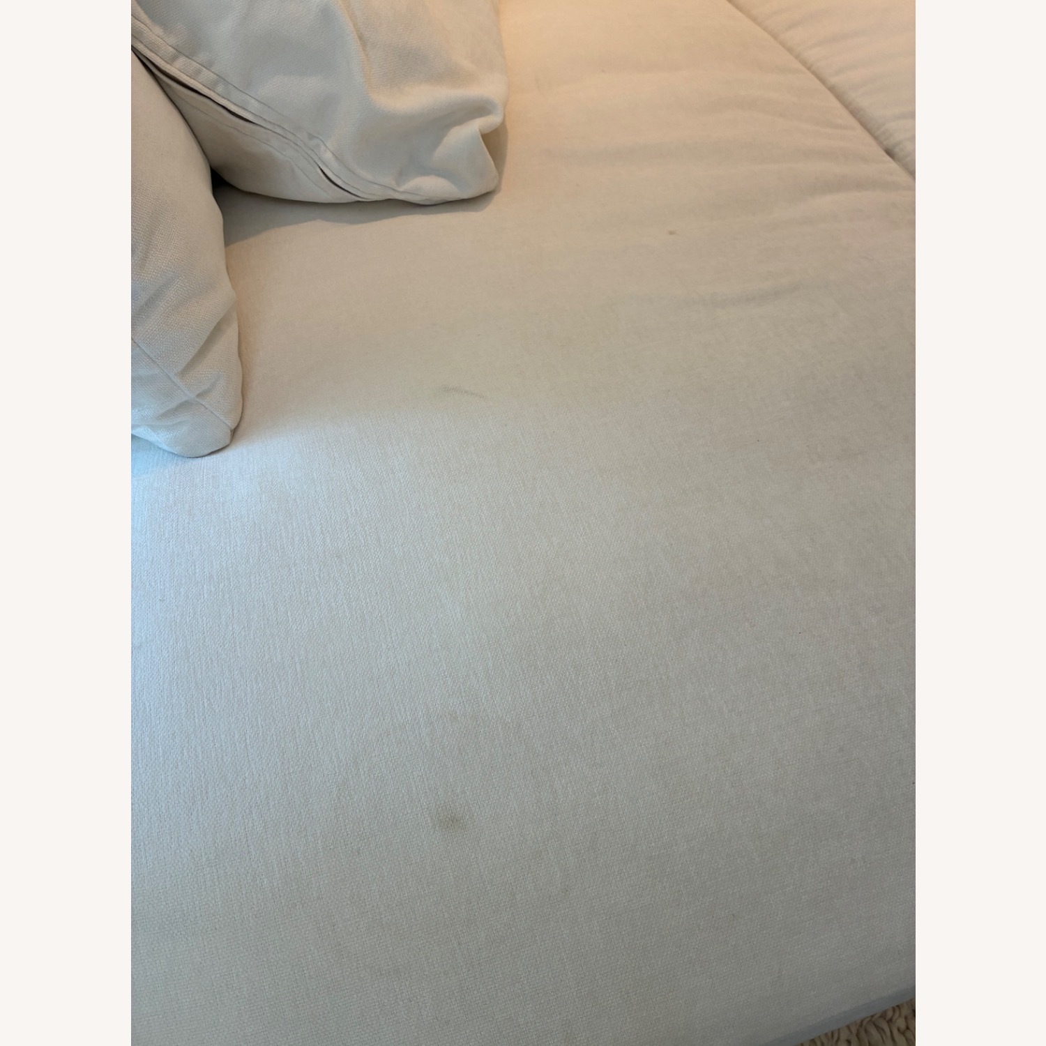 West Elm White Fabric 2 Piece Sectional - image-6