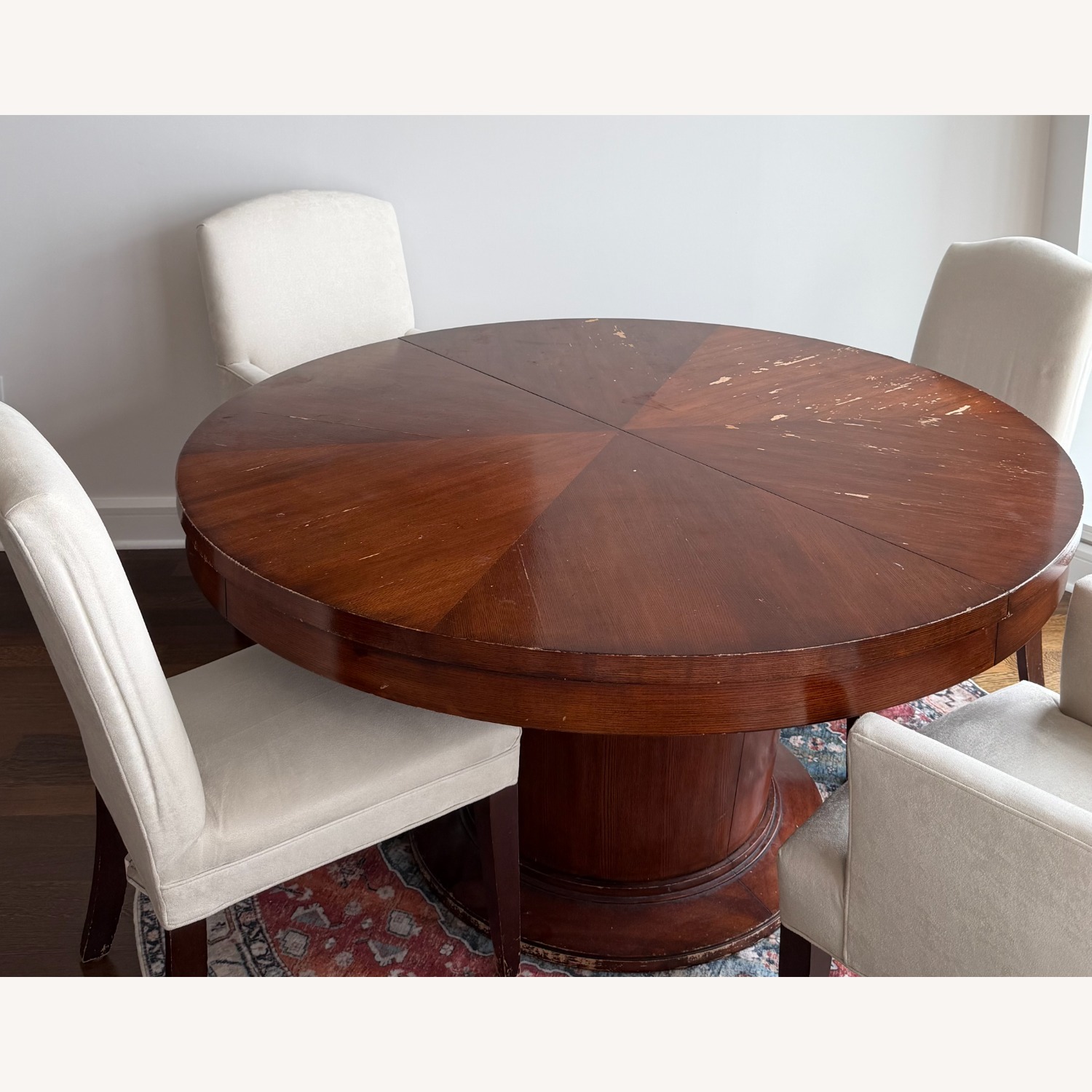 Dark Brown Wood Dining Table - image-4