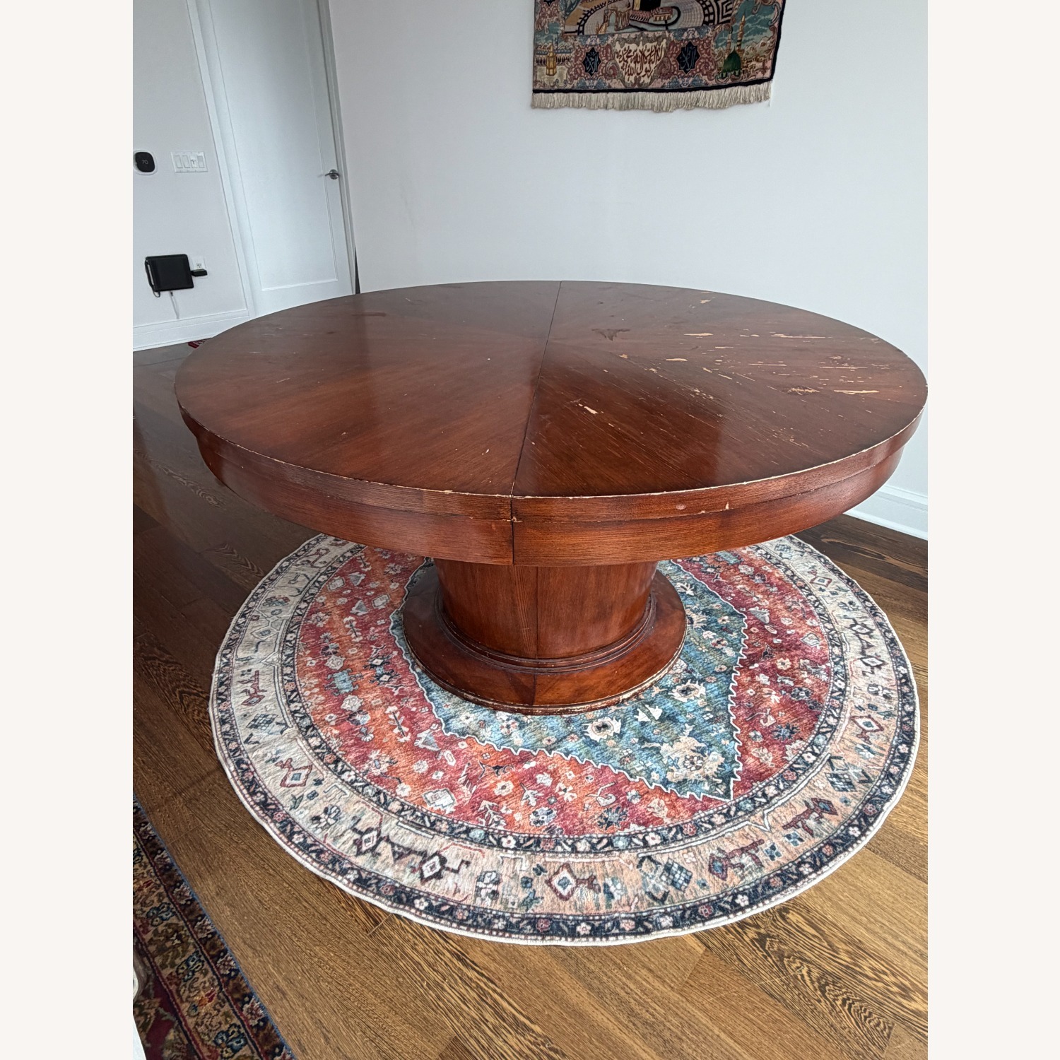 Dark Brown Wood Dining Table - image-3