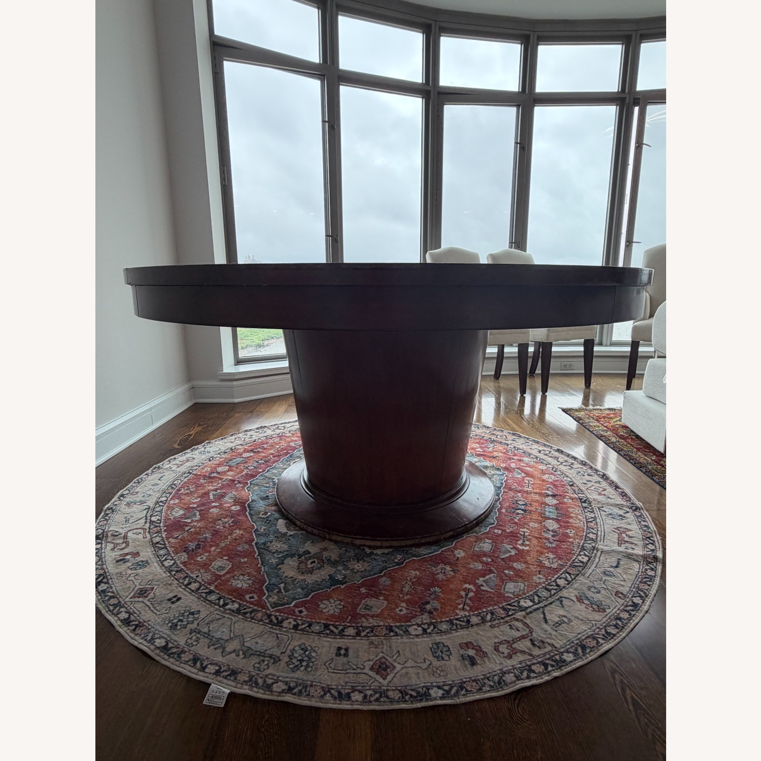 Dark Brown Wood Dining Table - image-2